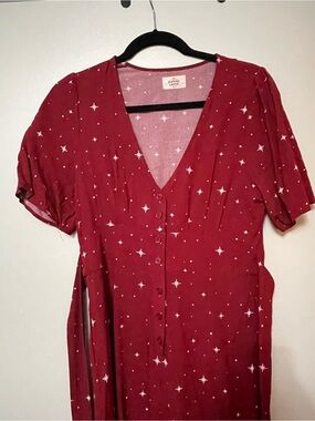Marine Layer Red Stars Print Jumpsuit